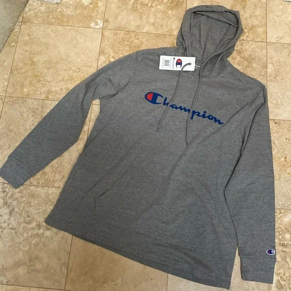 Men’s Champion Hoodie. Large Gray NWT - Picture 1 of 2